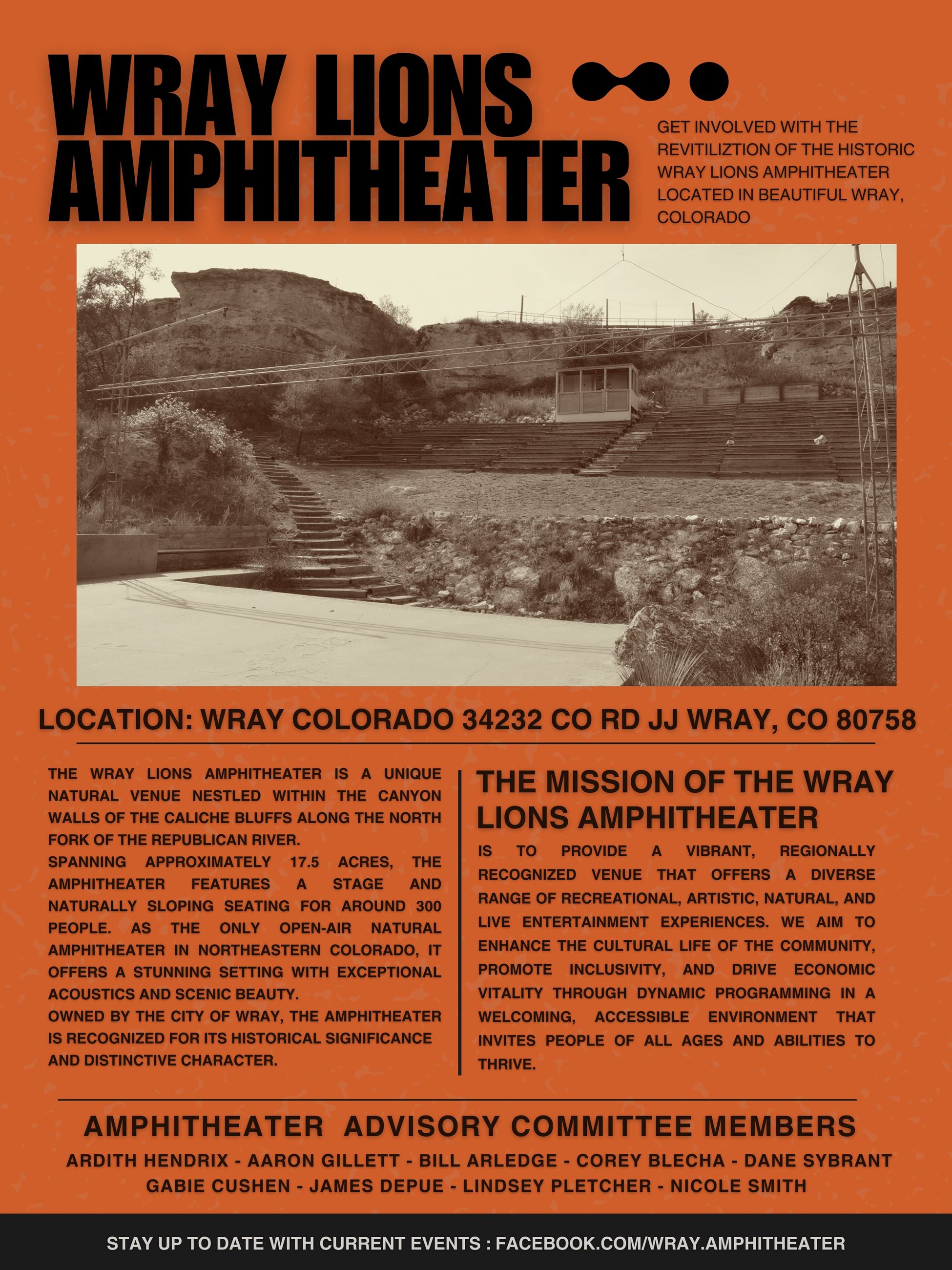 Historical Flyer about the Wray Lions Amphitheater _Page 1 of 2