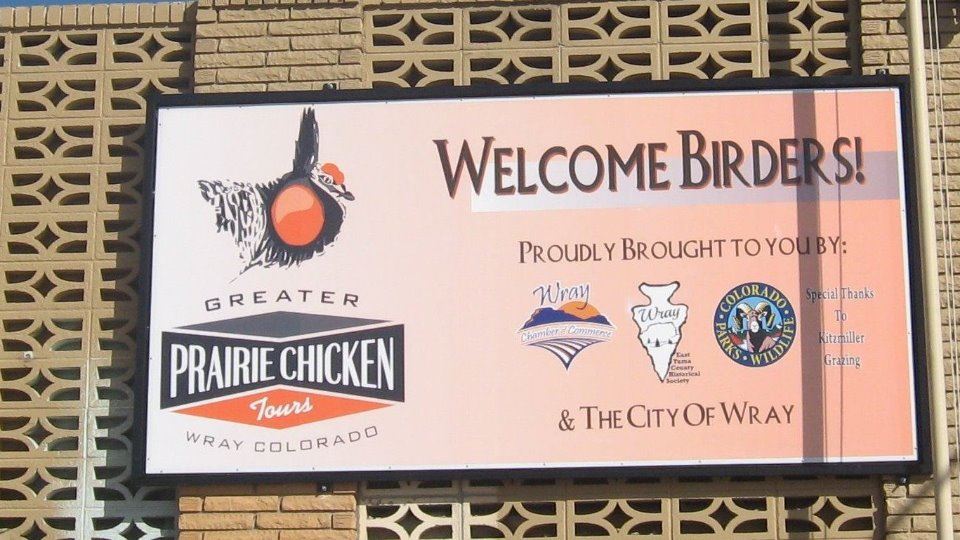 Prairie Chicken Sign on west side of the Wray Museum