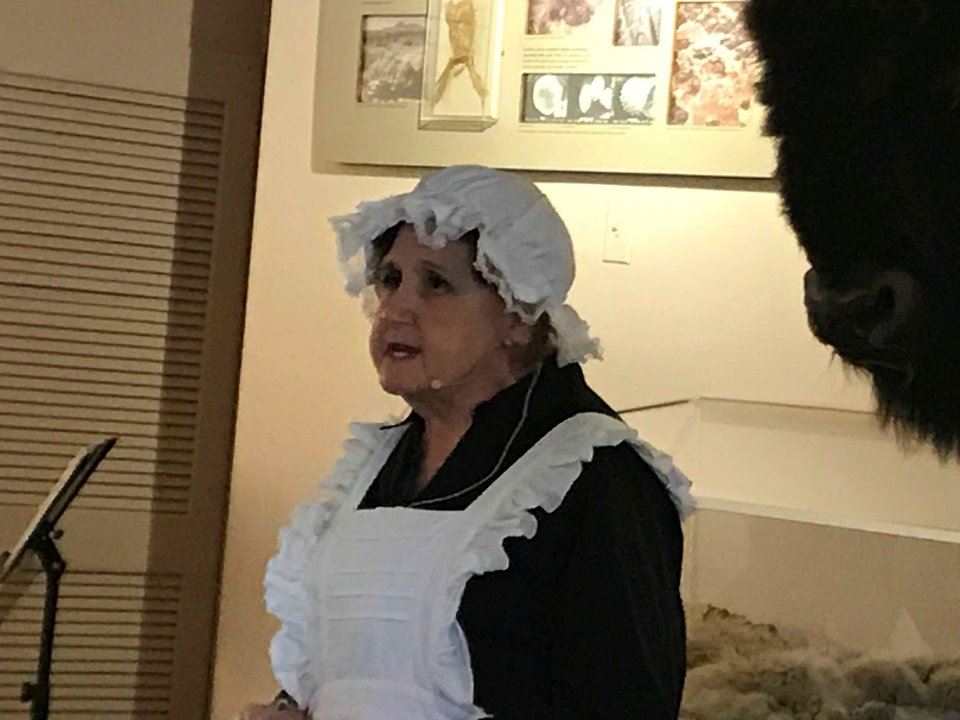 Women portraying an Irish maid